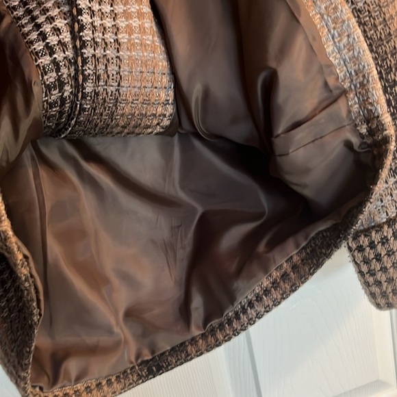 ❤️Axcess coat hip length women’s L Lined brown tones - Picture 6 of 11